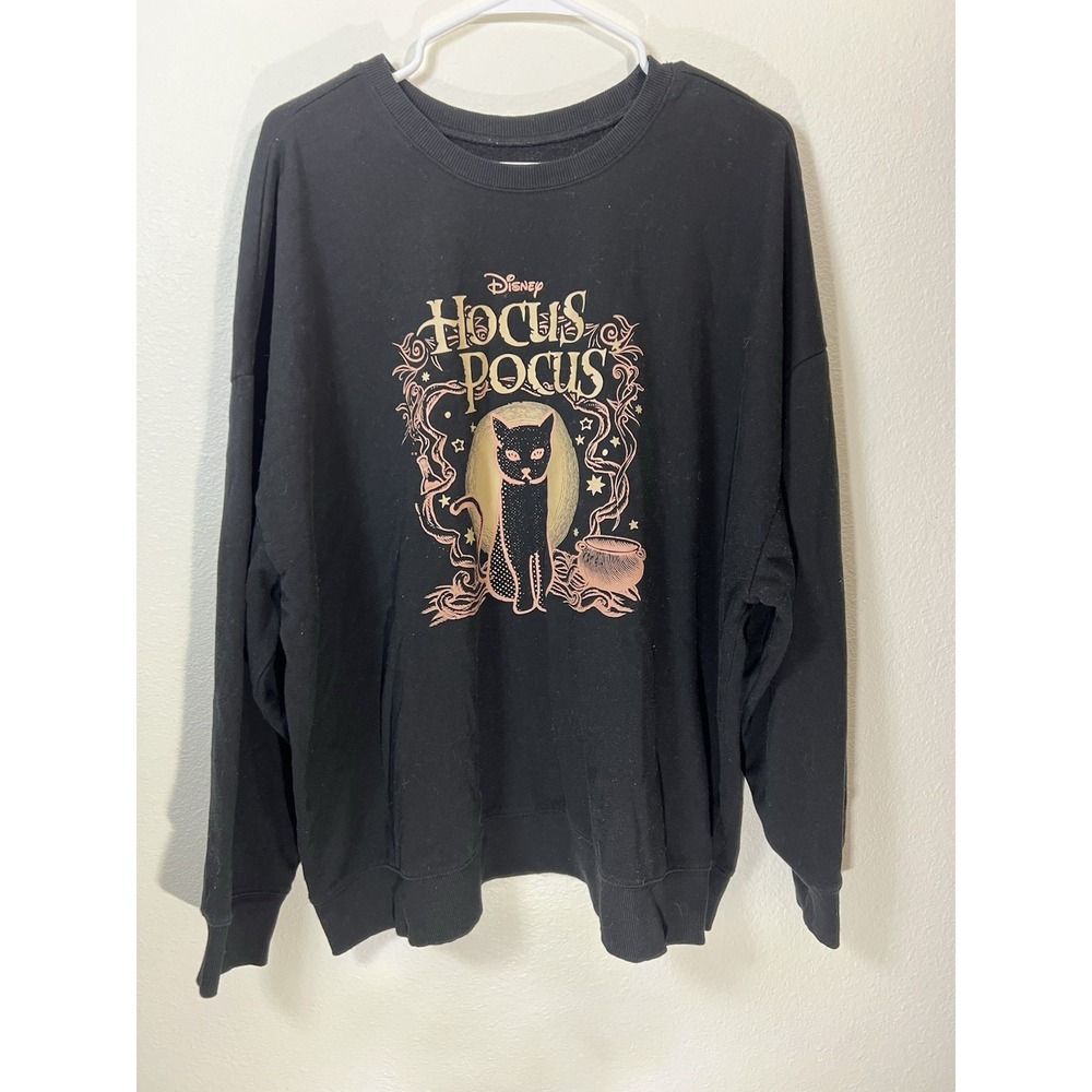 Torrid x Disney Hocus Pocus Fleece Sweatshirt Size 2 Binx Cat Oversized